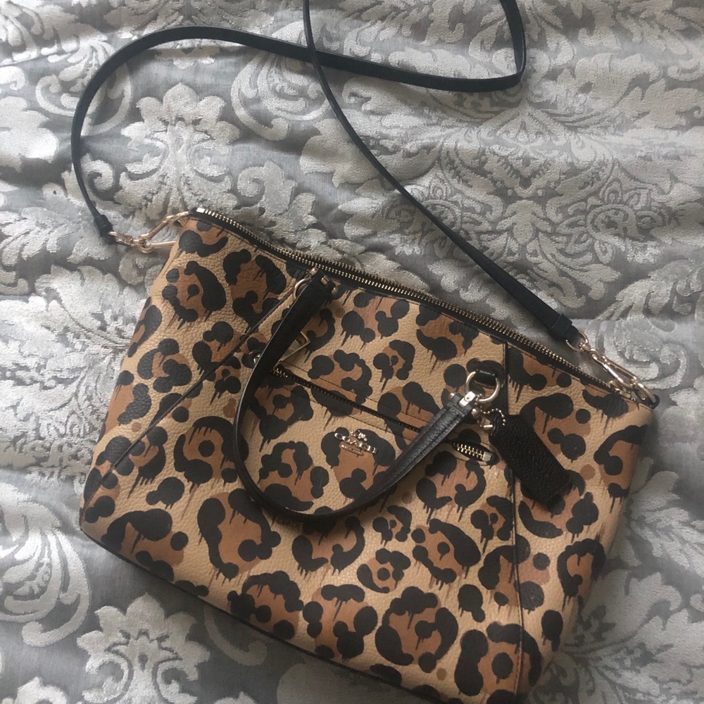 Coach leopard crossbody